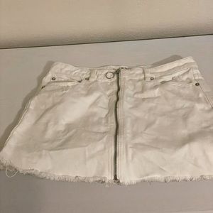 Free People zip up denim skirt